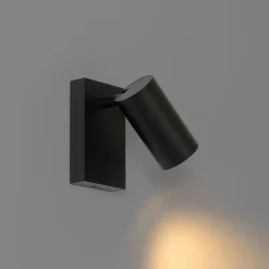 Qazqa wandlampen jeana luxe zwart gu10