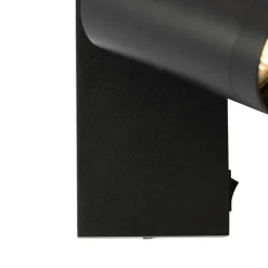 Qazqa wandlampen jeana luxe zwart gu10