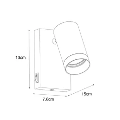 Qazqa wandlampen jeana luxe zwart gu10