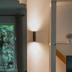 Qazqa wandlampen jeana zwart gu10