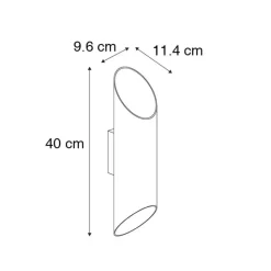 Qazqa wandlampen organa zwart gu10