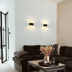 Qazqa wandlampen otan zwart g9