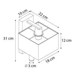 Qazqa wandlampen puglia zwart e27