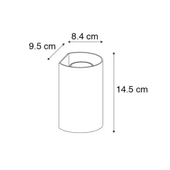 Qazqa wandlampen sabbir zwart gu10