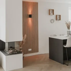 Qazqa wandlampen sandy zwart gu10