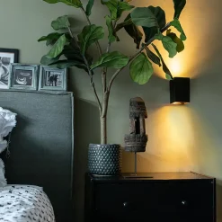 Qazqa wandlampen sandy zwart gu10