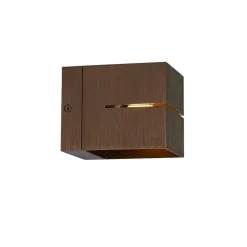 Qazqa wandlampen transfer groove bruin g9