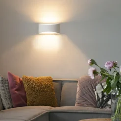 Qazqa wandlampen tum wit g9