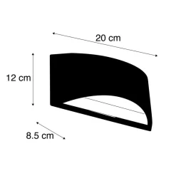 Qazqa wandlampen tum wit g9