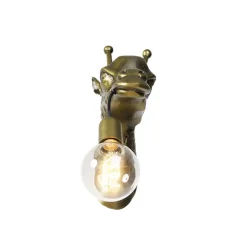 Qazqa wandlampen wl-animal goudkleurig e27