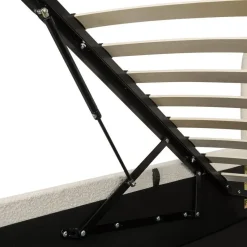 QUILLIEN - Bed met opbergruimte - Beige - 180 x 200 cm - Polyester