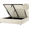 QUILLIEN - Bed met opbergruimte - Beige - 140 x 200 cm - Polyester