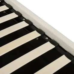 QUILLIEN - Bed met opbergruimte - Beige - 160 x 200 cm - Polyester