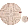 QUININE - Set van 12 placemats en onderzetters - Natuurlijk - Jute