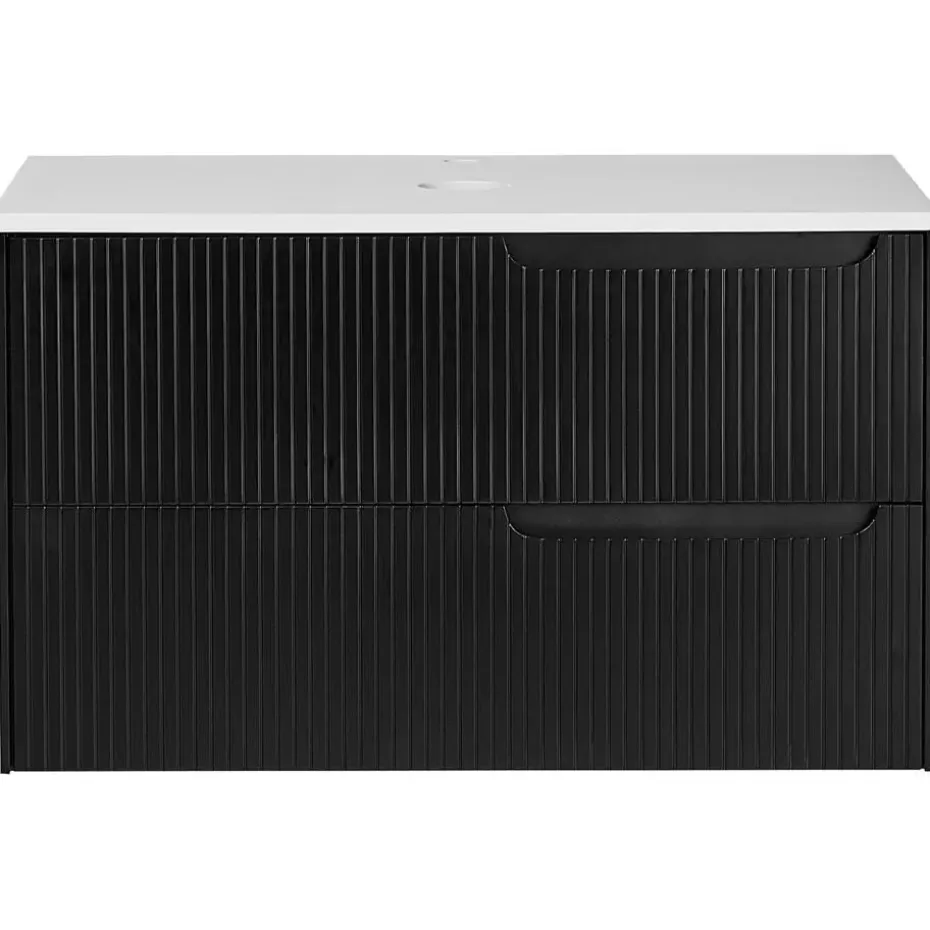 QUINTELA - Badkamermeubel - Zwart - 80 x 52 cm - MDF