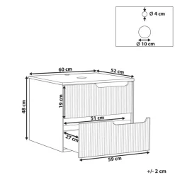 QUINTELA - Badkamermeubel - Wit - 60 x 52 cm - MDF