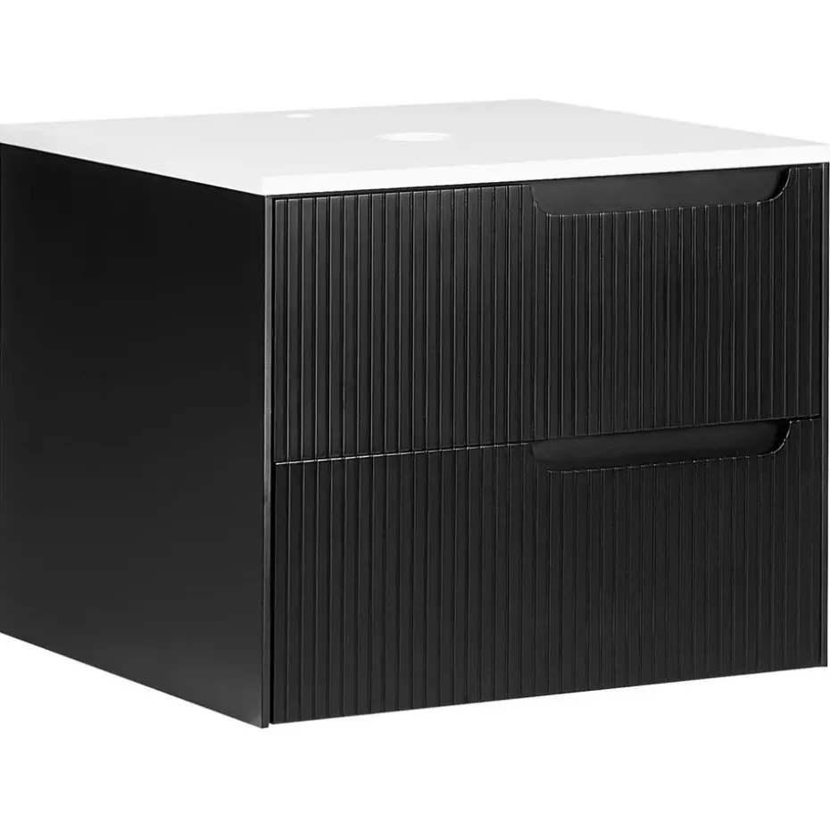 QUINTELA - Badkamermeubel - Zwart - 60 x 52 cm - MDF