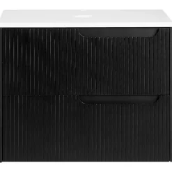 QUINTELA - Badkamermeubel - Zwart - 60 x 52 cm - MDF