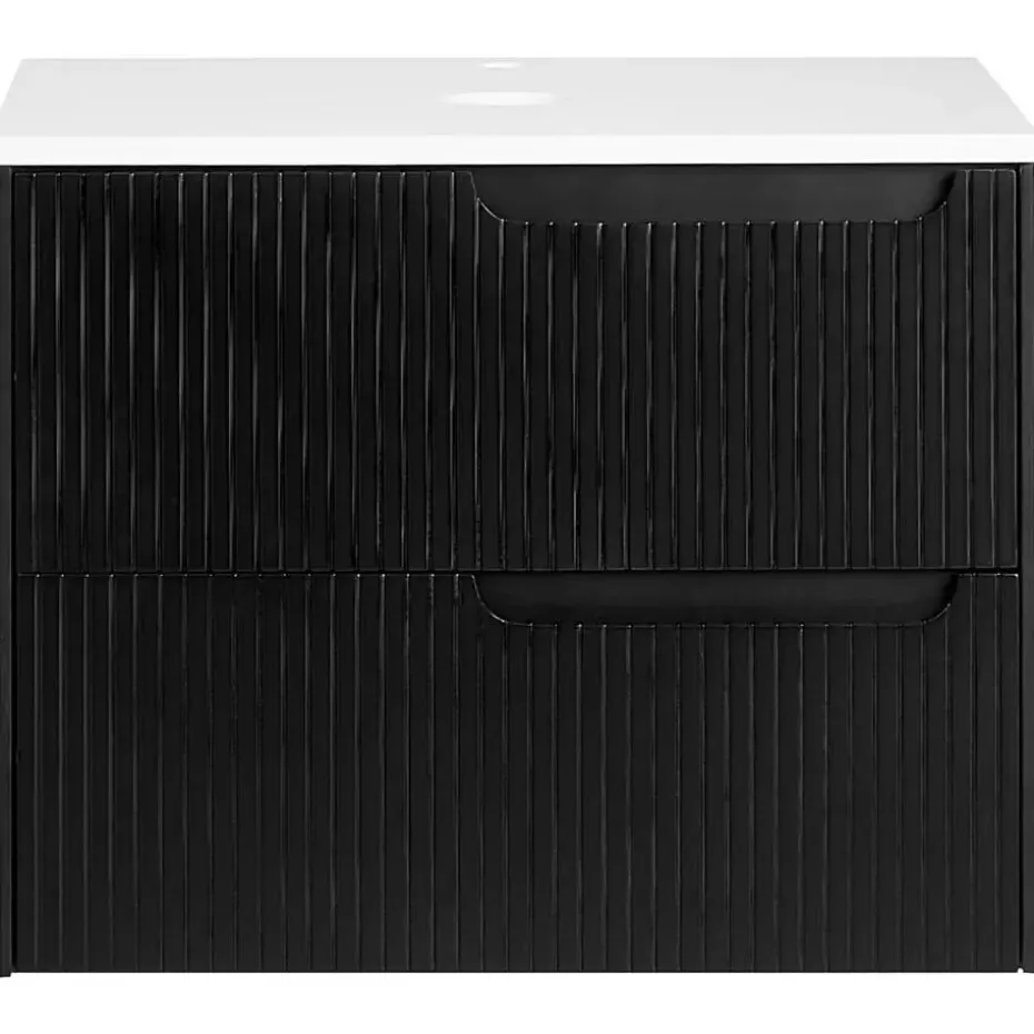 QUINTELA - Badkamermeubel - Zwart - 60 x 52 cm - MDF