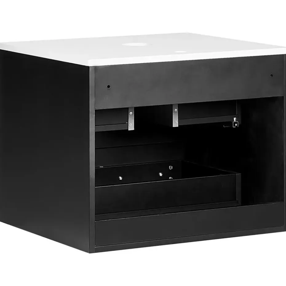 QUINTELA - Badkamermeubel - Zwart - 60 x 52 cm - MDF