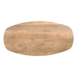 QUVIO Eettafel Sofia– Deens ovaal – 180x90 cm – Kruispoot – Naturel