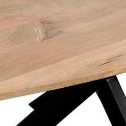 QUVIO Eettafel Sofia– Deens ovaal – 180x90 cm – Kruispoot – Naturel