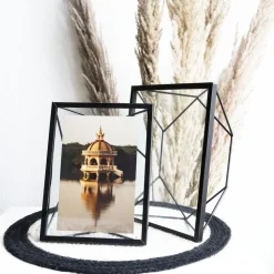 QUVIO Fotolijstje hexagon set van 3 - Zwart