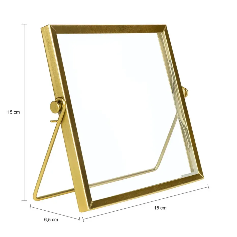 QUVIO Fotolijstje staand - Set van 3 - Goud