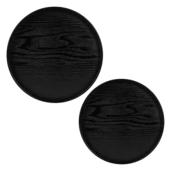 QUVIO Houten dienblad rond - set van 2 (24 cm en 27 cm)
