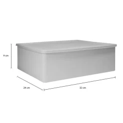 QUVIO Kast Organizer kunststof - Grijs - Set van 6