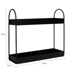 QUVIO Kruidenrek - 2 Laags - Metaal - Zwart