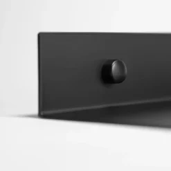 QUVIO Muur plank staal - Zwart