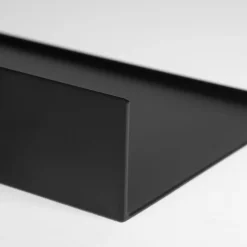 QUVIO Muur plank staal - Zwart