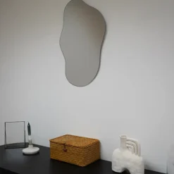 QUVIO Opbergmand - 29 x 19 x 12 cm - Rotan - Bruin