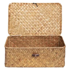 QUVIO Opbergmand - Maat M - Rotan - Bruin
