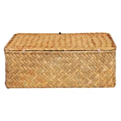 QUVIO Opbergmand - Maat M - Rotan - Bruin