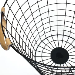 QUVIO Opbergmand metaal groot - Zwart