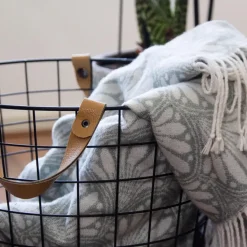 QUVIO Opbergmand metaal groot - Zwart