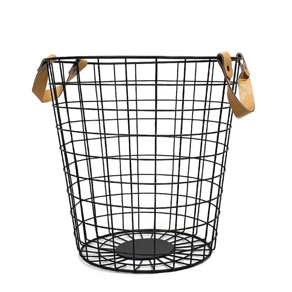 QUVIO Opbergmand metaal klein - Zwart