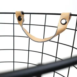 QUVIO Opbergmand metaal klein - Zwart