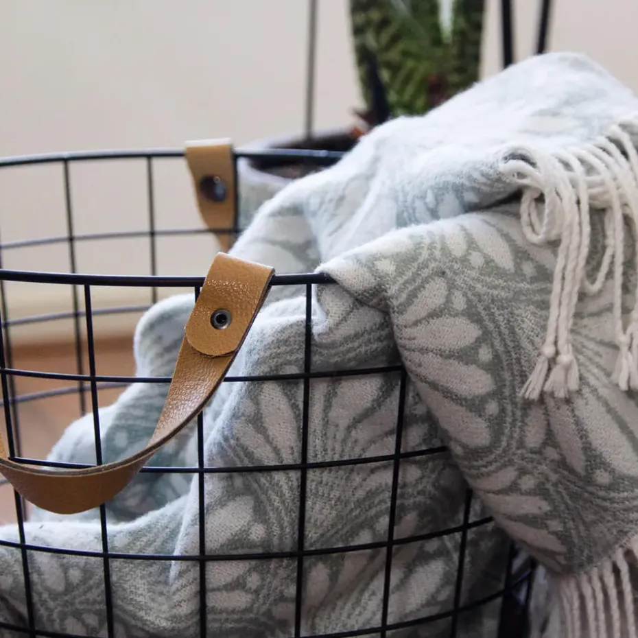 QUVIO Opbergmand metaal klein - Zwart