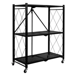 QUVIO Opvouwbaar keukenkastje metaal - Zwart