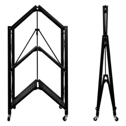 QUVIO Opvouwbaar keukenkastje metaal - Zwart