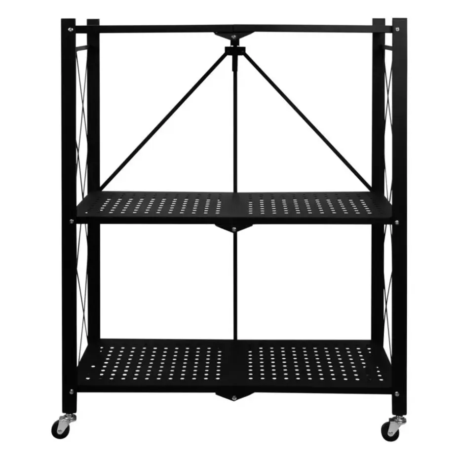 QUVIO Opvouwbaar keukenkastje metaal - Zwart