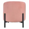 QUVIO Poef met vier metalen poten - Velvet - Vintage roze