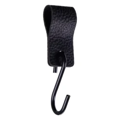 QUVIO S haak met leren bandje - Zwart