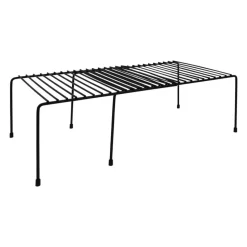 QUVIO Uitschuifbaar keukenkast organizer - Metaal - Zwart