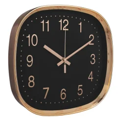 QUVIO Wandklok - 30 cm - Roségoud en zwart