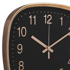QUVIO Wandklok - 30 cm - Roségoud en zwart