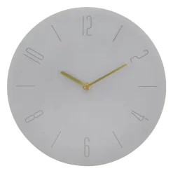 QUVIO Wandklok beton even cijfers - Grijs